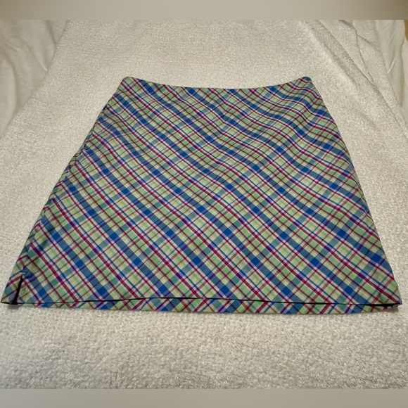 Greg Norman Collection Blue Green Asymmetrical Mini Skorts - Picture 1 of 6